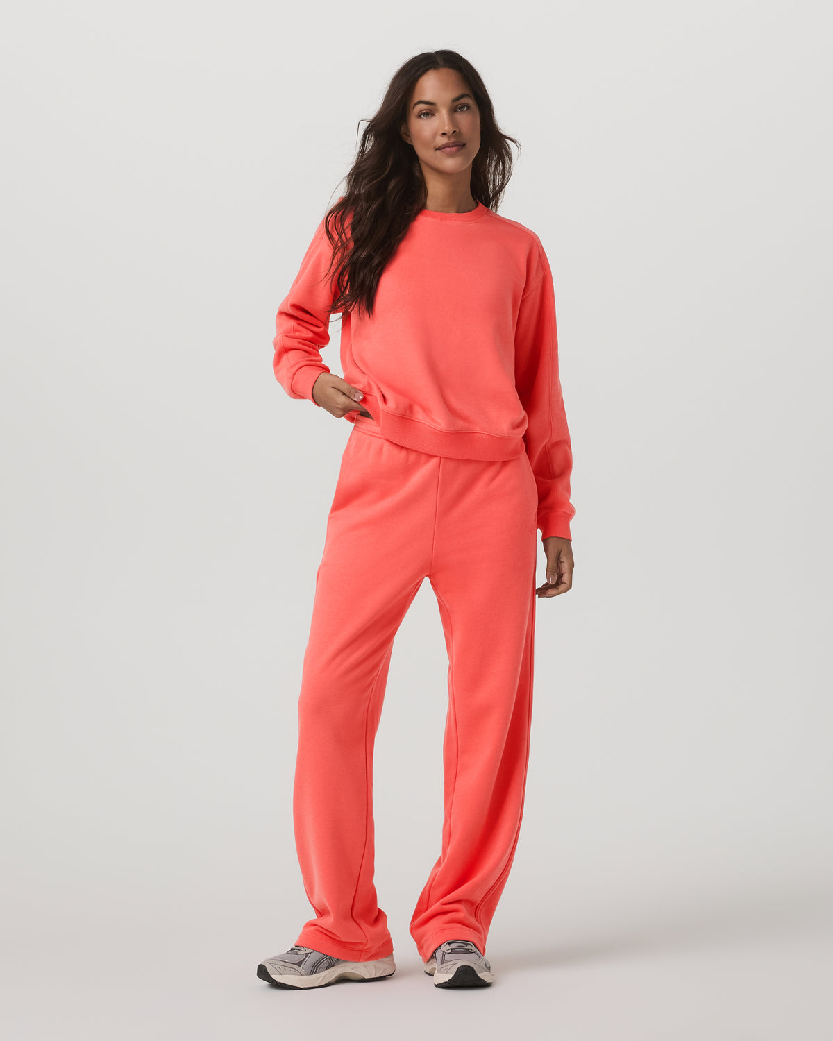 Sedona Straight Leg Sweatpant Women's Bright Coral Pant - Image 6