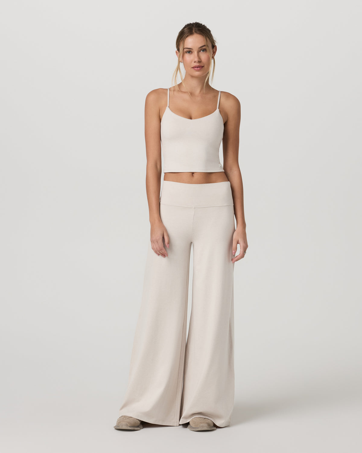 Halo Easy Wideleg Pant-Short Women's Ecru Heather Pants - Image 4
