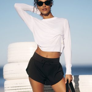 Daydream Crew White Lightweight Long-Sleeve Top