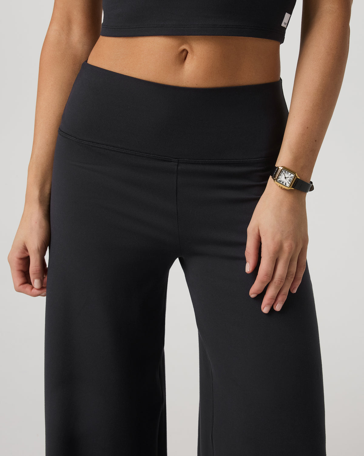 Halo Easy Wideleg Pant - Short Women's Solid Black Pants - Image 2