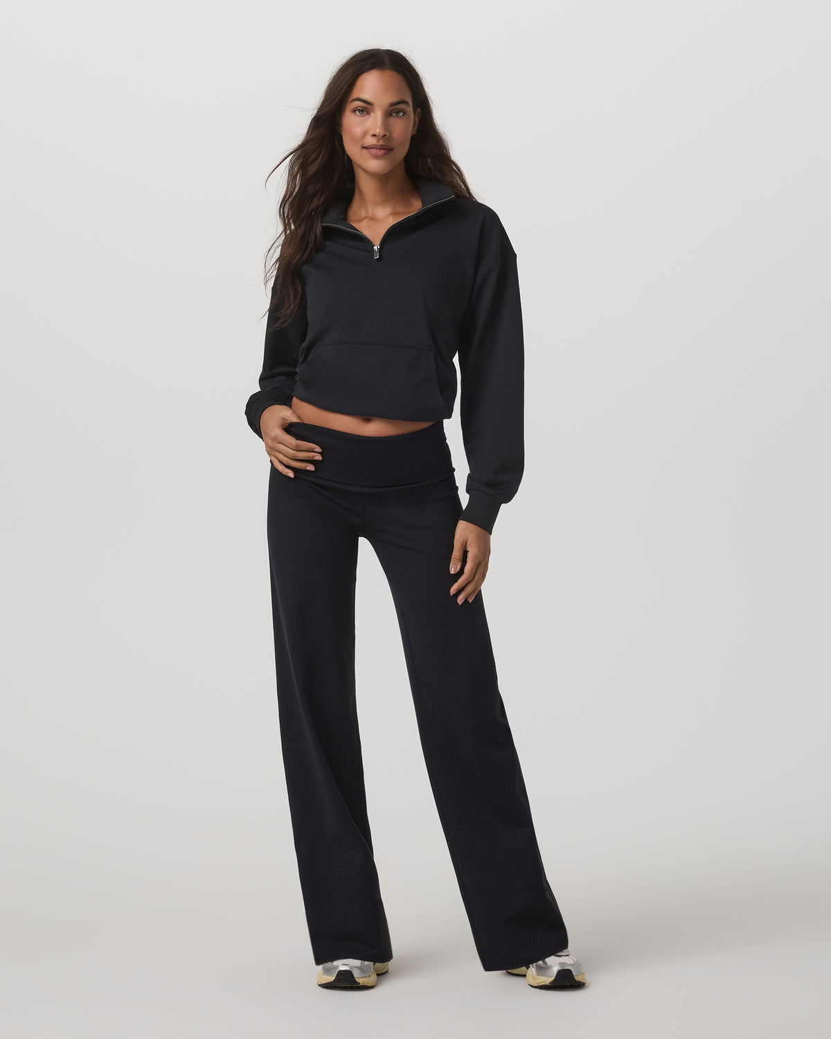 Granite Foldover Straight Leg Women's Black Heather Pant - Image 2