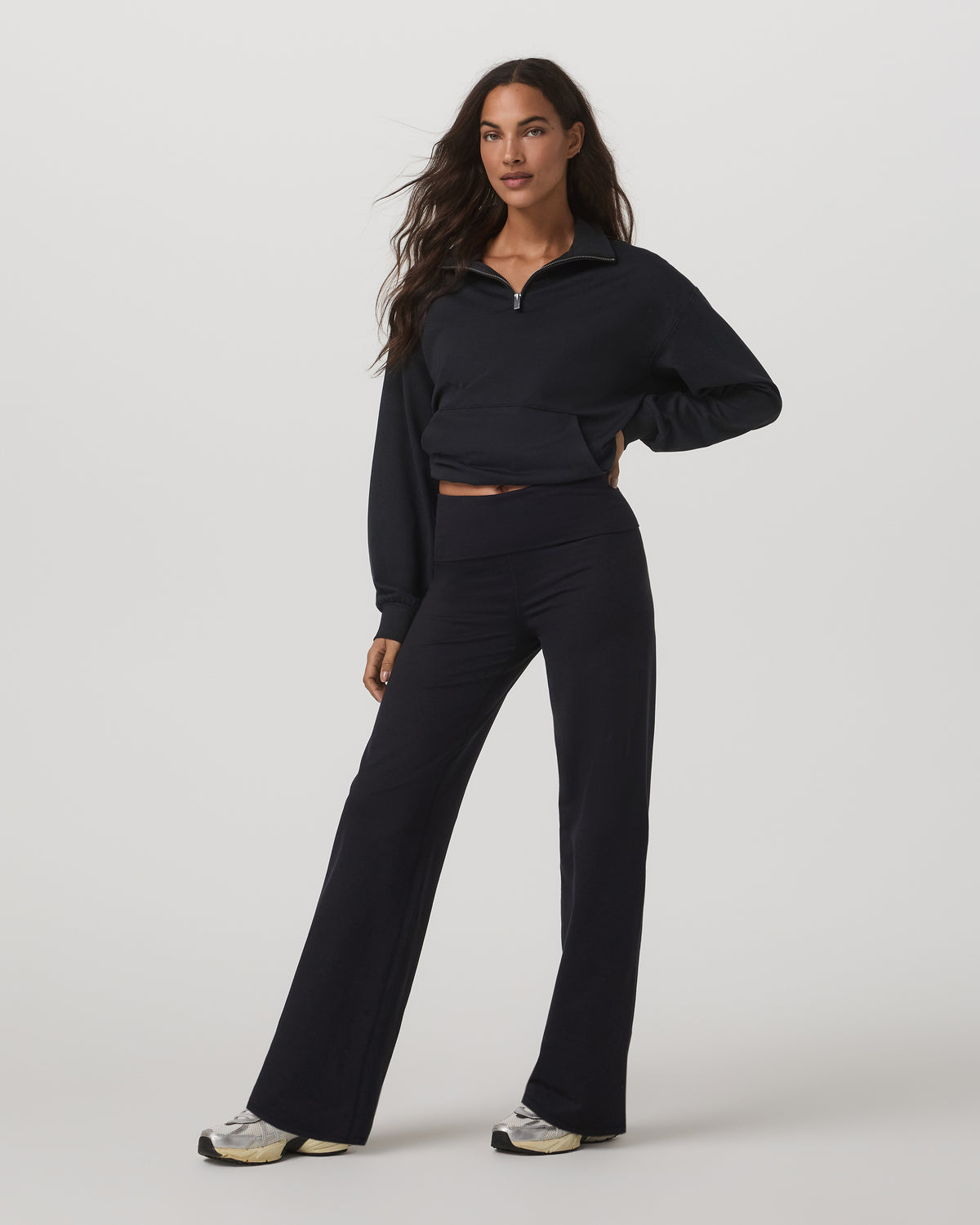Granite Foldover Straight Leg Women's Black Heather Pant - Image 6