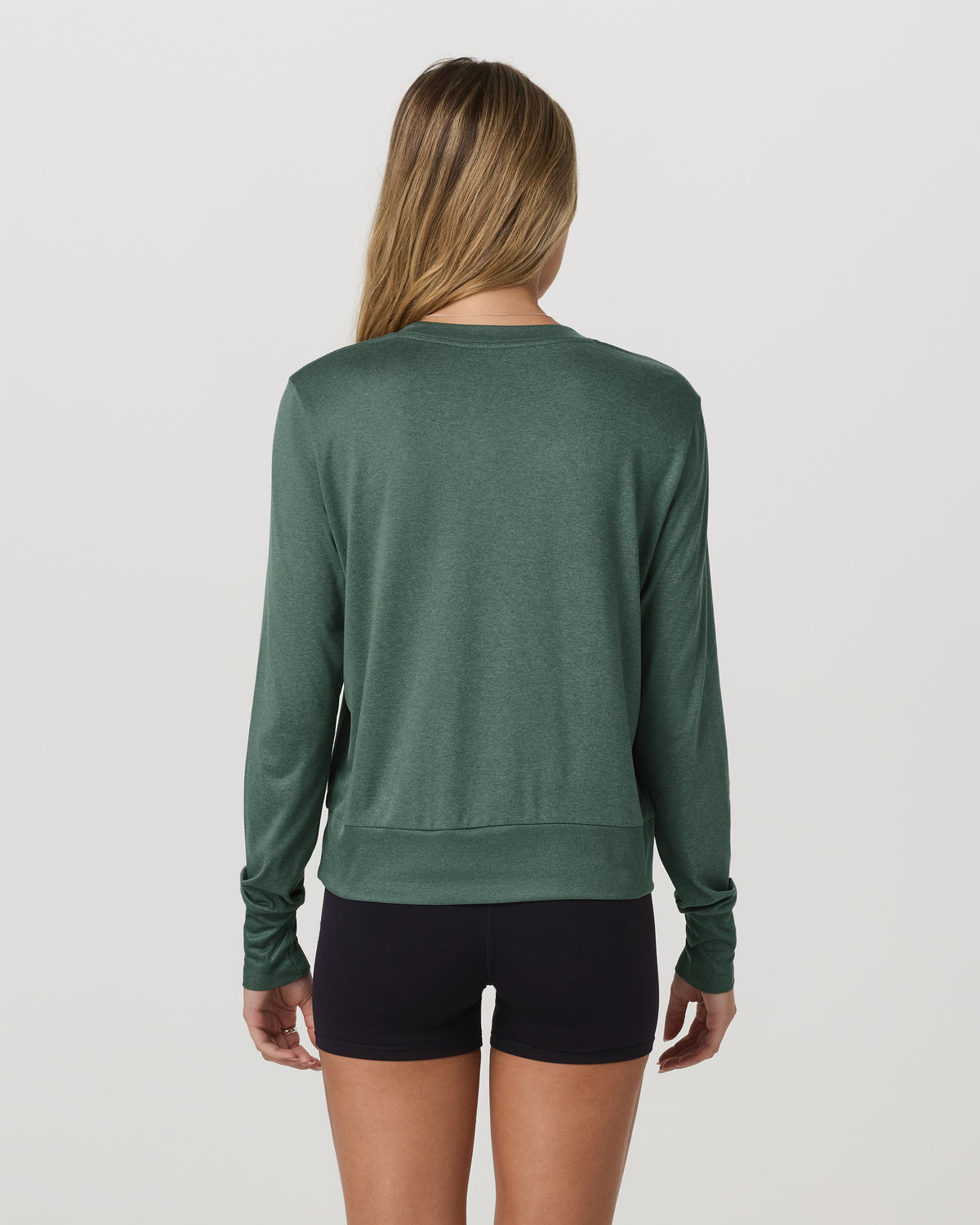 Daydream Crew Women's Agate Green Heather Long Sleeve - Image 3