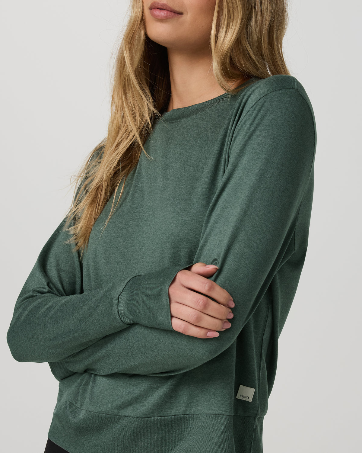 Daydream Crew Women's Agate Green Heather Long Sleeve - Image 4
