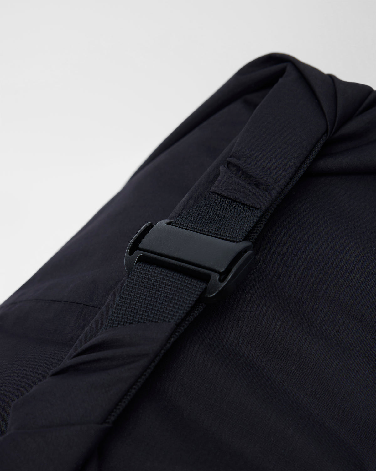 Packable Travel Bag Lightweight Black Roll Top Bag - Image 4