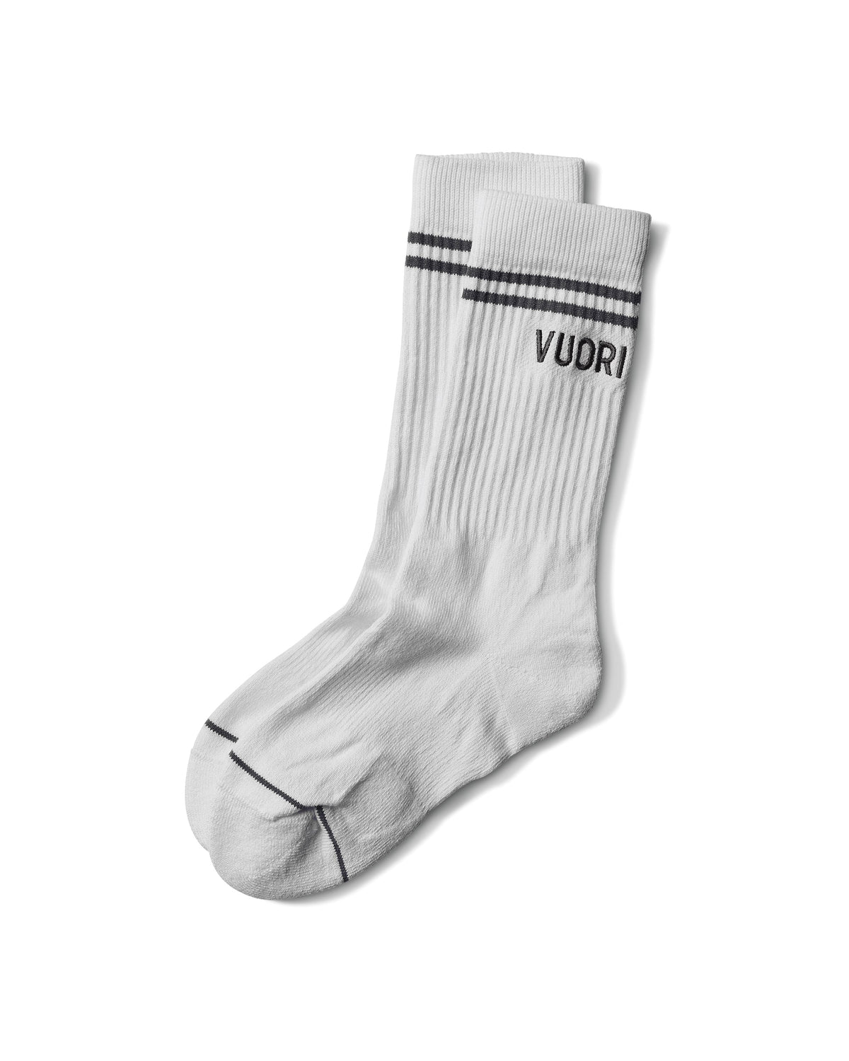 Vuori Crew Sock White Performance Crew Socks