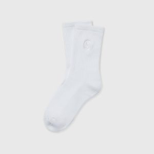 Half Crew Sock 2.0 White Performance Socks