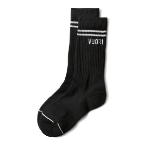 Vuori Crew Sock Black Performance Crew Socks