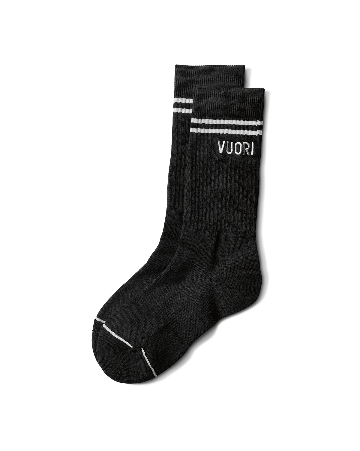 Vuori Crew Sock Black Performance Crew Socks