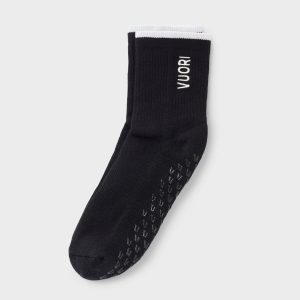 Half Crew Gripper Sock Black Grip Socks
