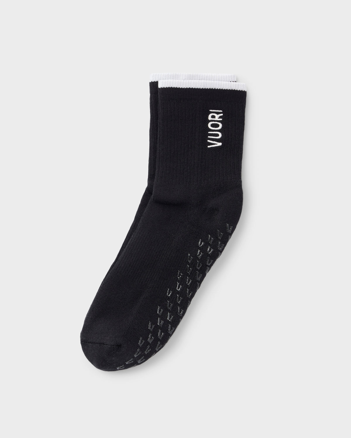 Half Crew Gripper Sock Black Grip Socks