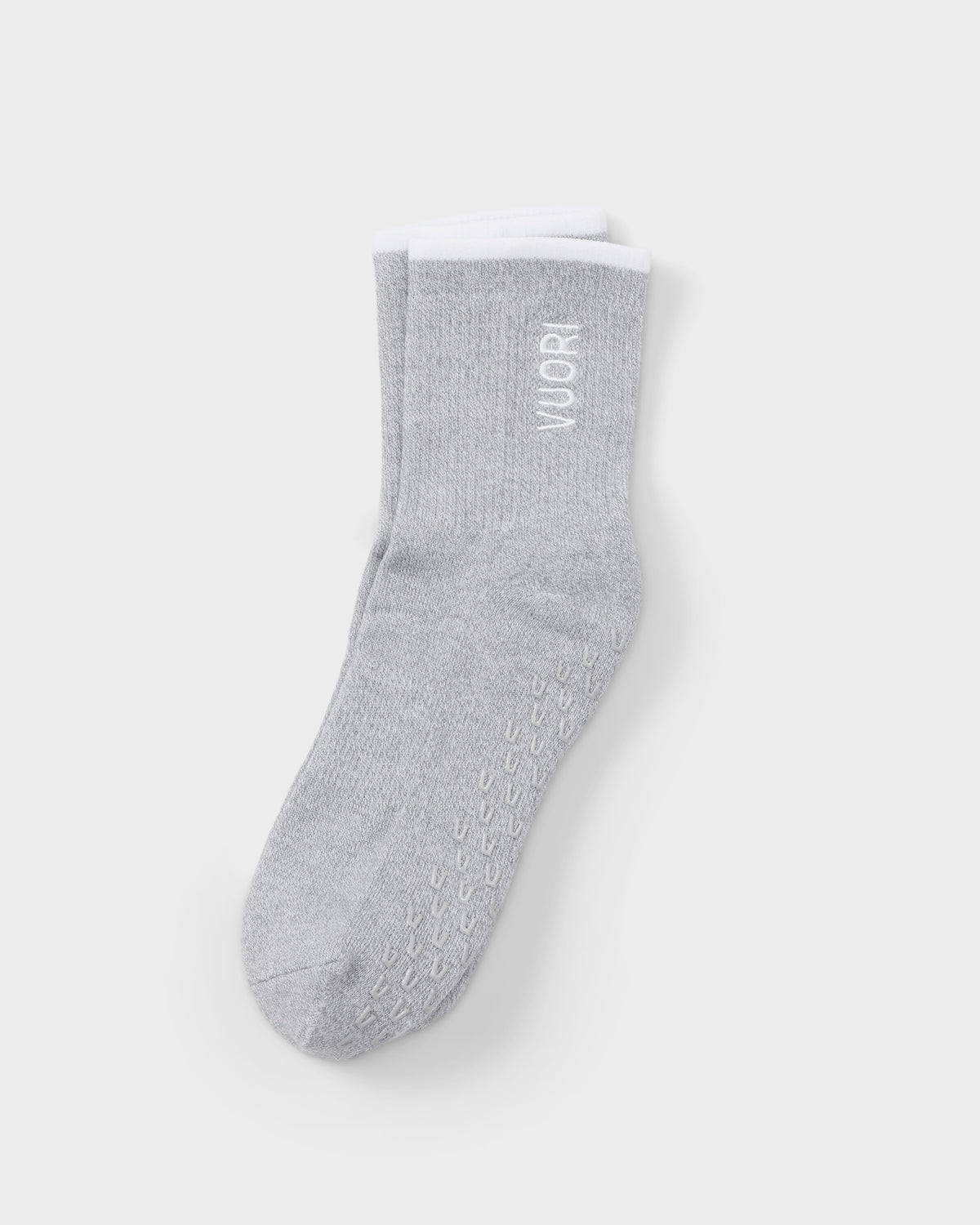 Half Crew Gripper Sock Light Heather Grey Grip