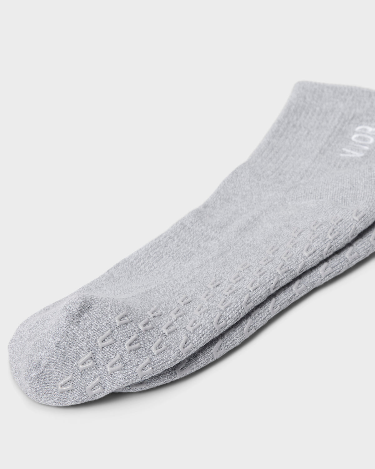 Half Crew Gripper Sock Light Heather Grey Grip - Image 2