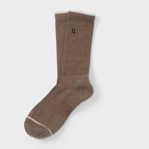 V1 Crew Sock Smokey Taupe Heather Performance Socks