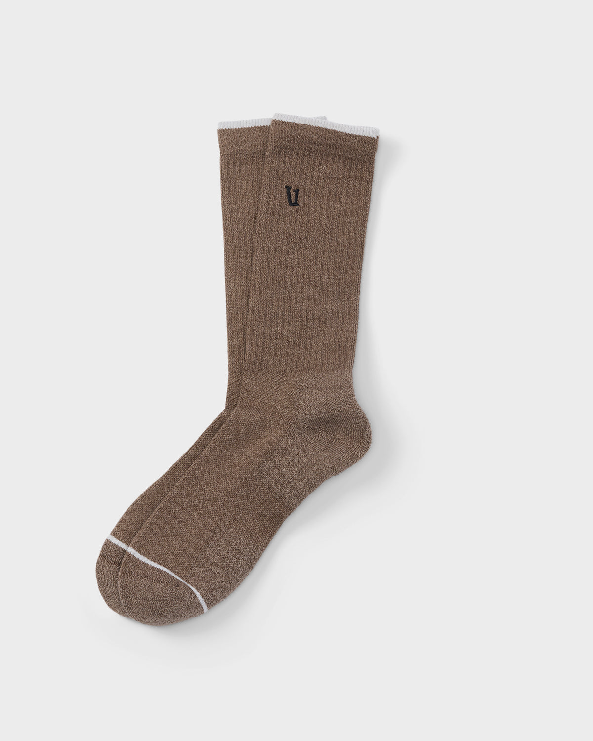 V1 Crew Sock Smokey Taupe Heather Performance Socks