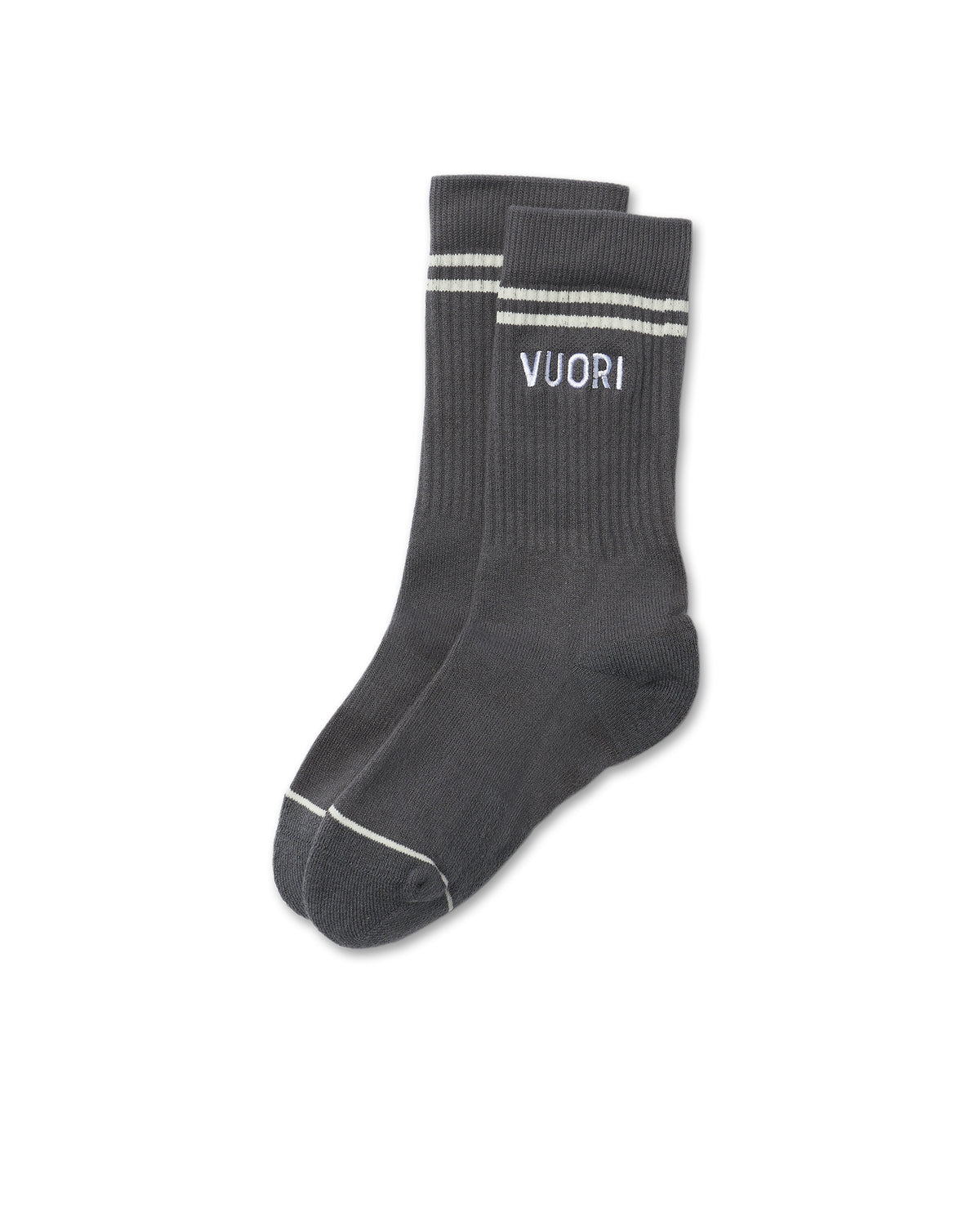 Vuori Crew Sock Charcoal Performance Crew Socks