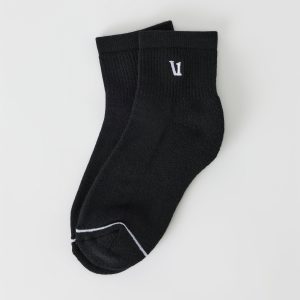Quarter Crew V1 Sock 2.0 Black Quarter Crew Socks