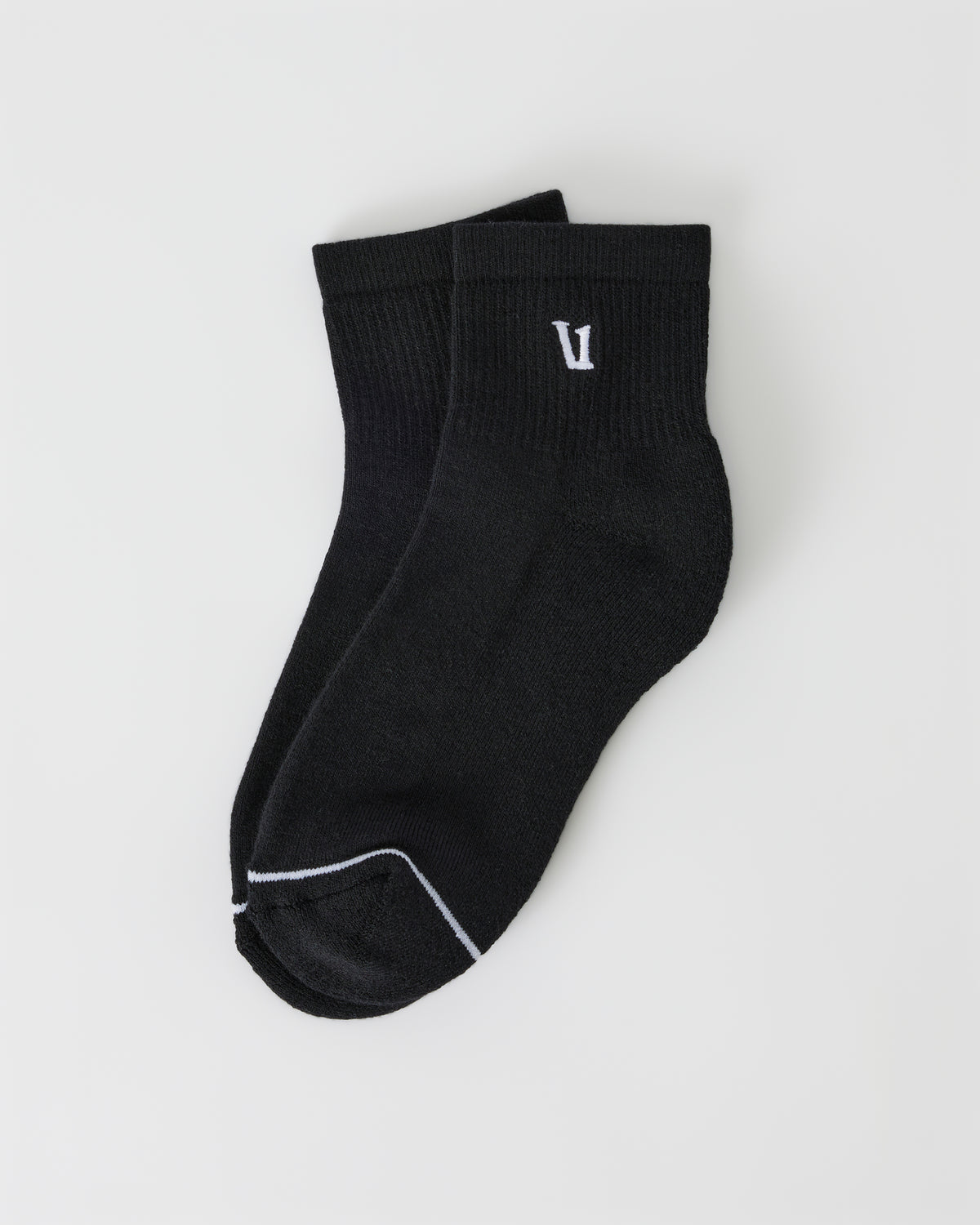 Quarter Crew V1 Sock 2.0 Black Quarter Crew Socks