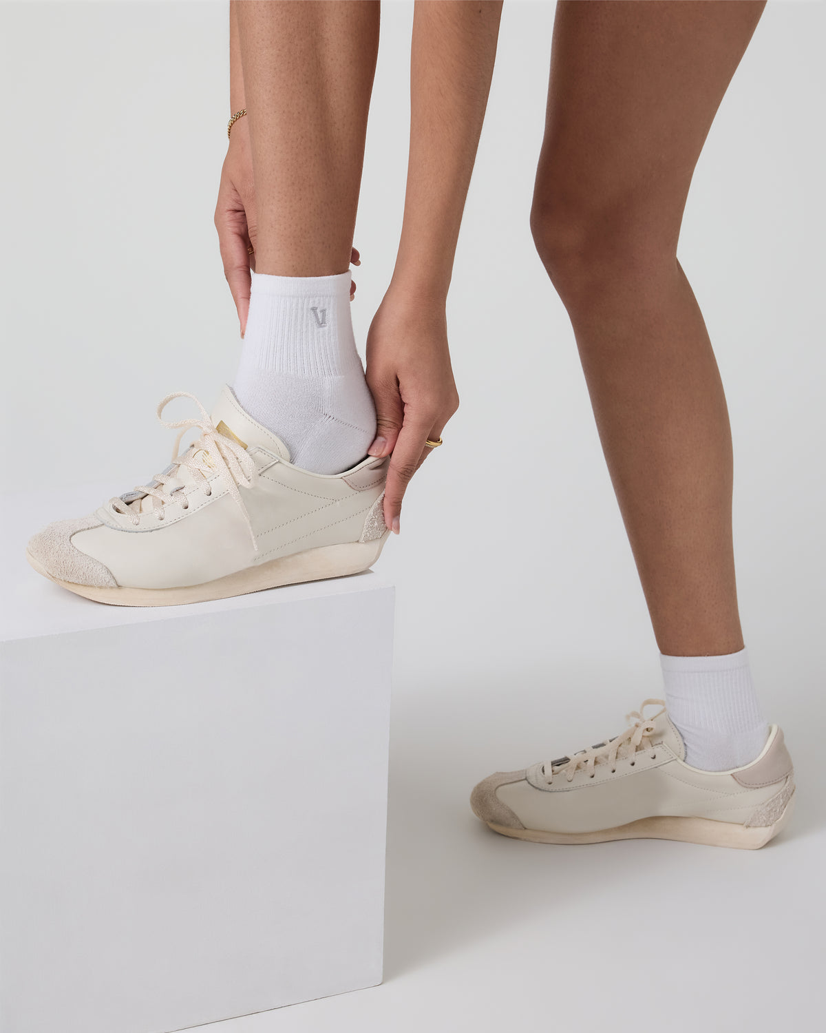 Quarter Crew V1 Sock 2.0 White - Image 2