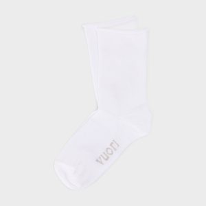 Quarter Crew Pointelle Sock Stylish White Socks