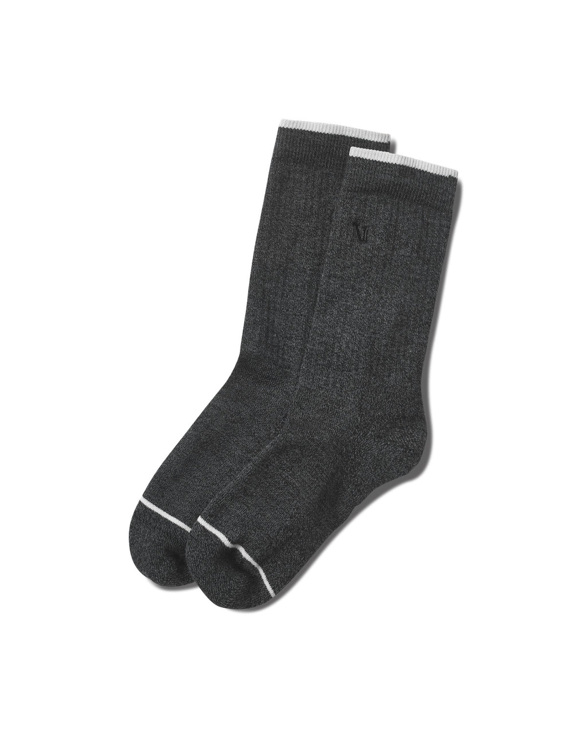 V1 Crew Sock Charcoal Heather - Image 2