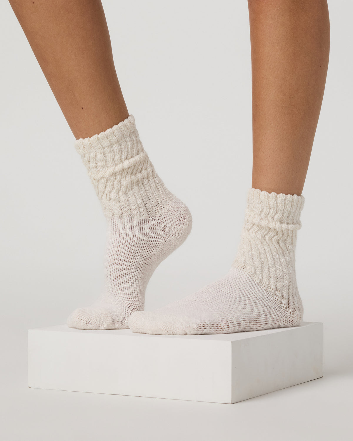 Cozy Sock Plush, Soft Marshmallow Heather Sock - Image 2