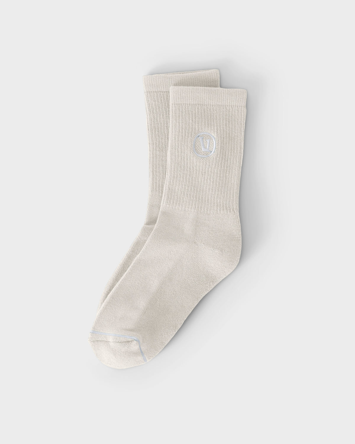 Half Crew Sock 2.0 Ivory Seamless Toe Socks