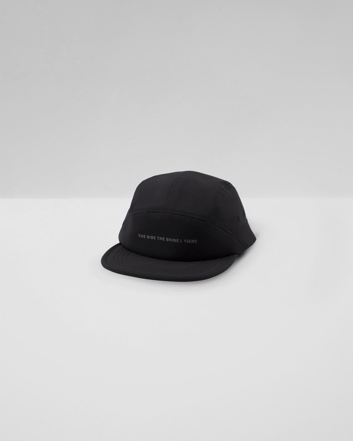 Trail Run Cap Black 7-Panel Running Hat