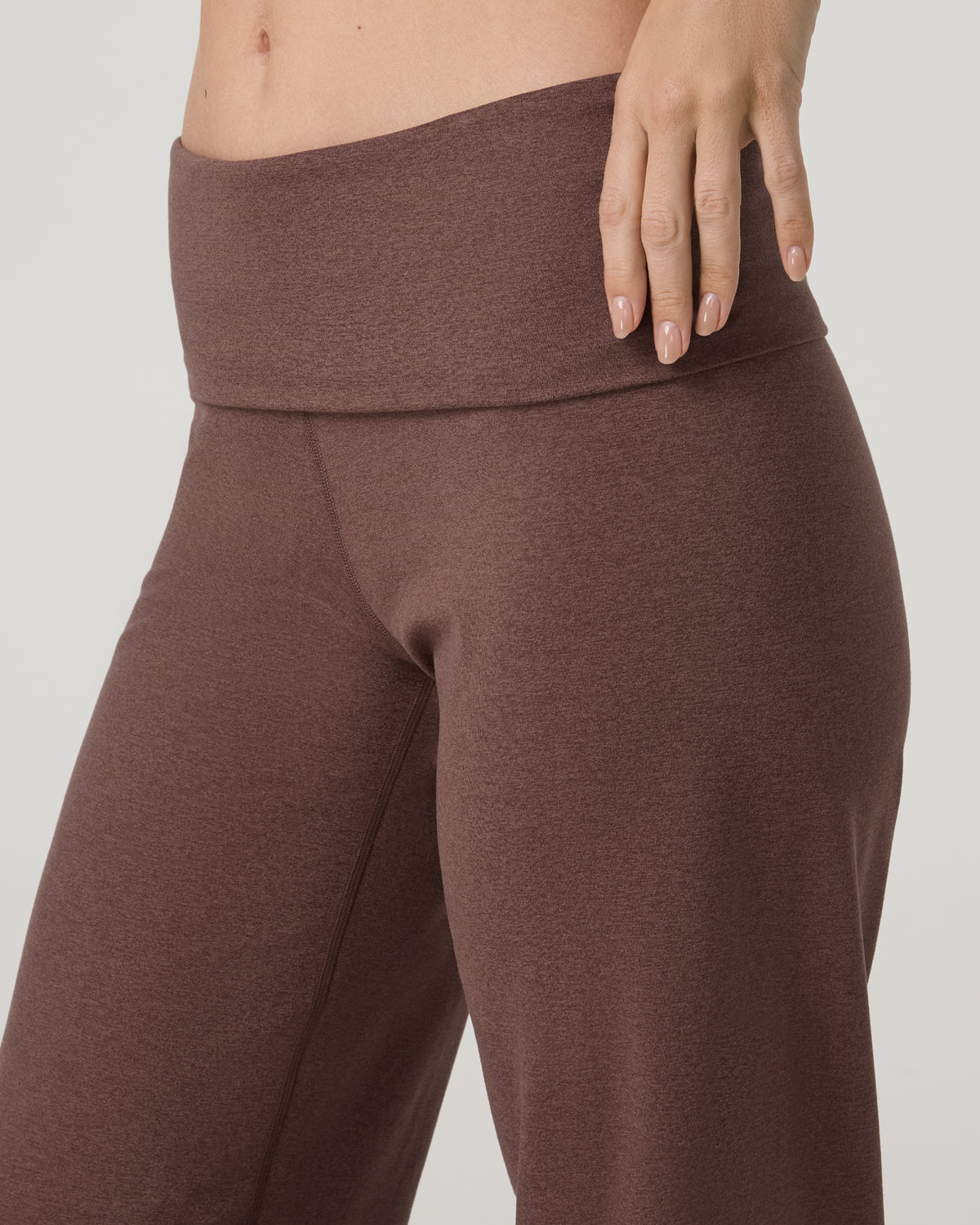 Granite Foldover Straight Leg Women's Sable Heather Pant - Image 5