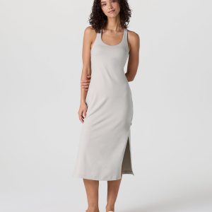 Halo Racerback Dress Ecru Heather
