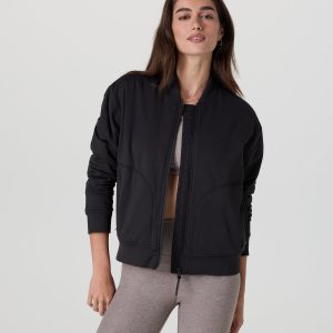 Halo Basin Bomber Women's Solid Black Jacket
