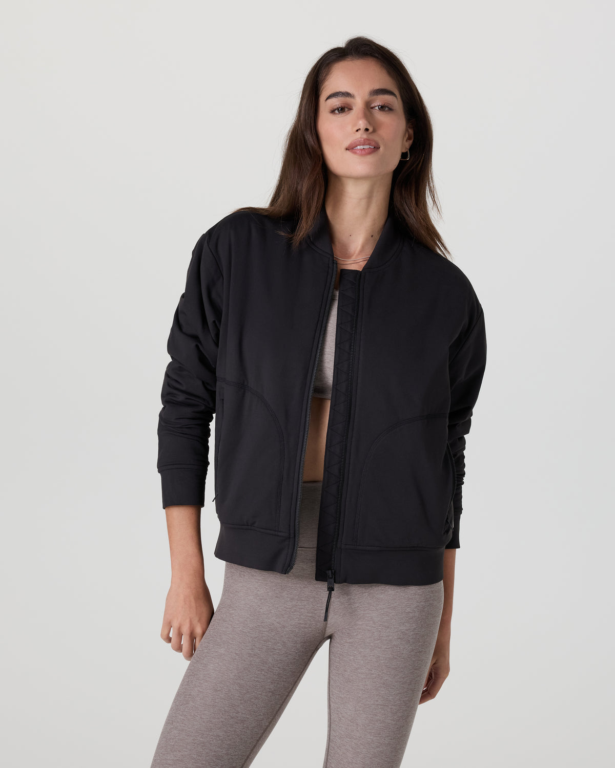 Halo Basin Bomber Women's Solid Black Jacket