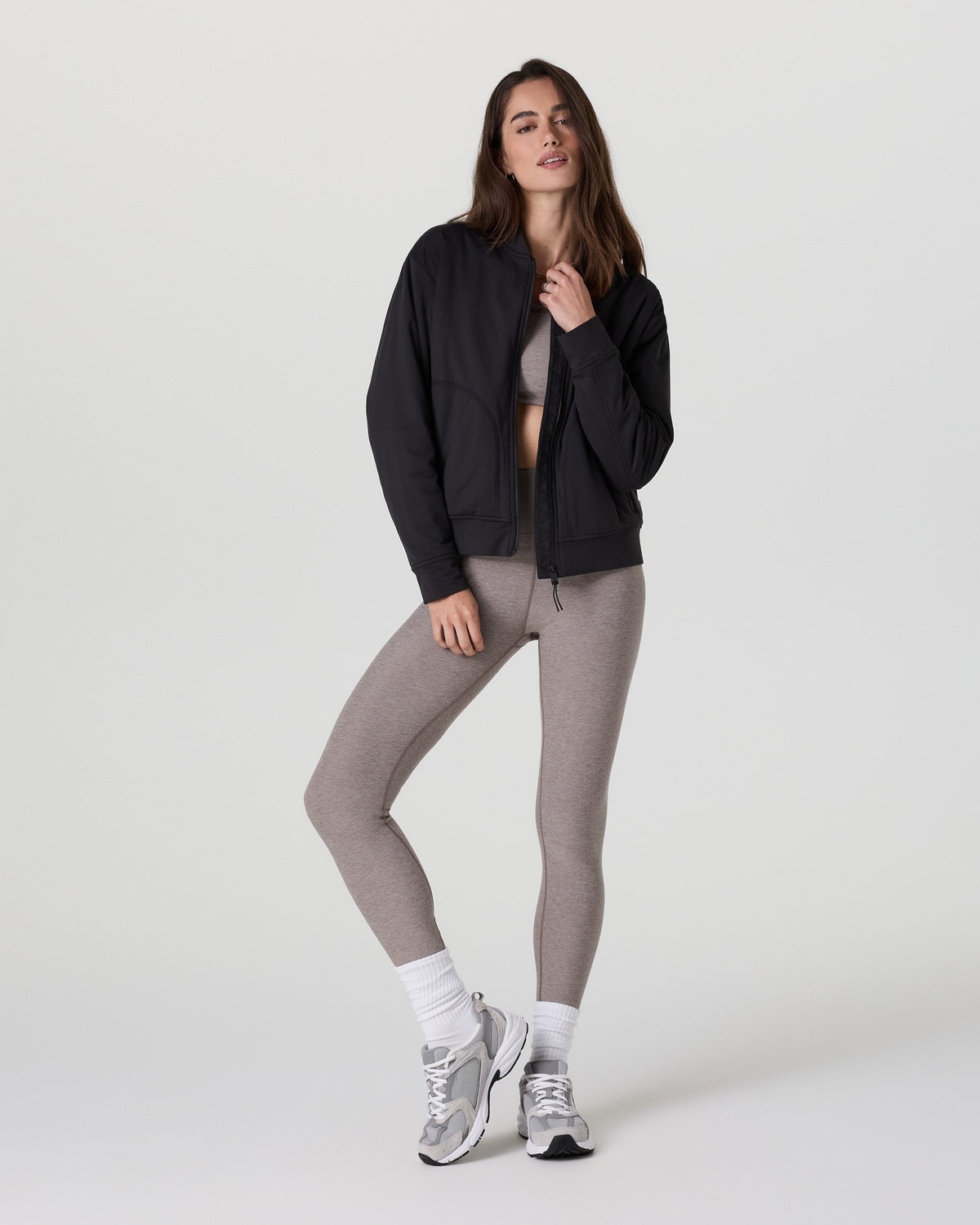 Halo Basin Bomber Women's Solid Black Jacket - Image 2