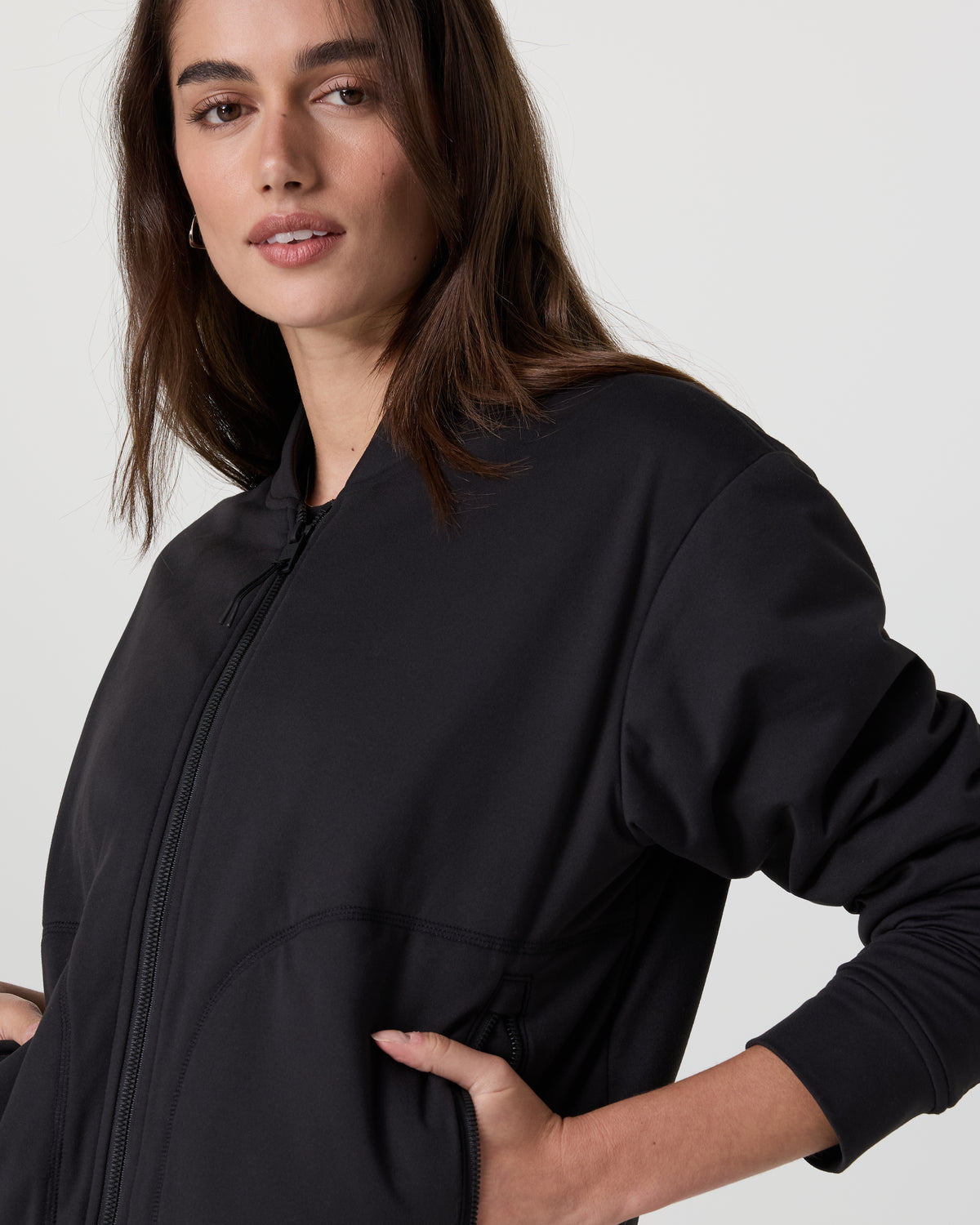 Halo Basin Bomber Women's Solid Black Jacket - Image 4