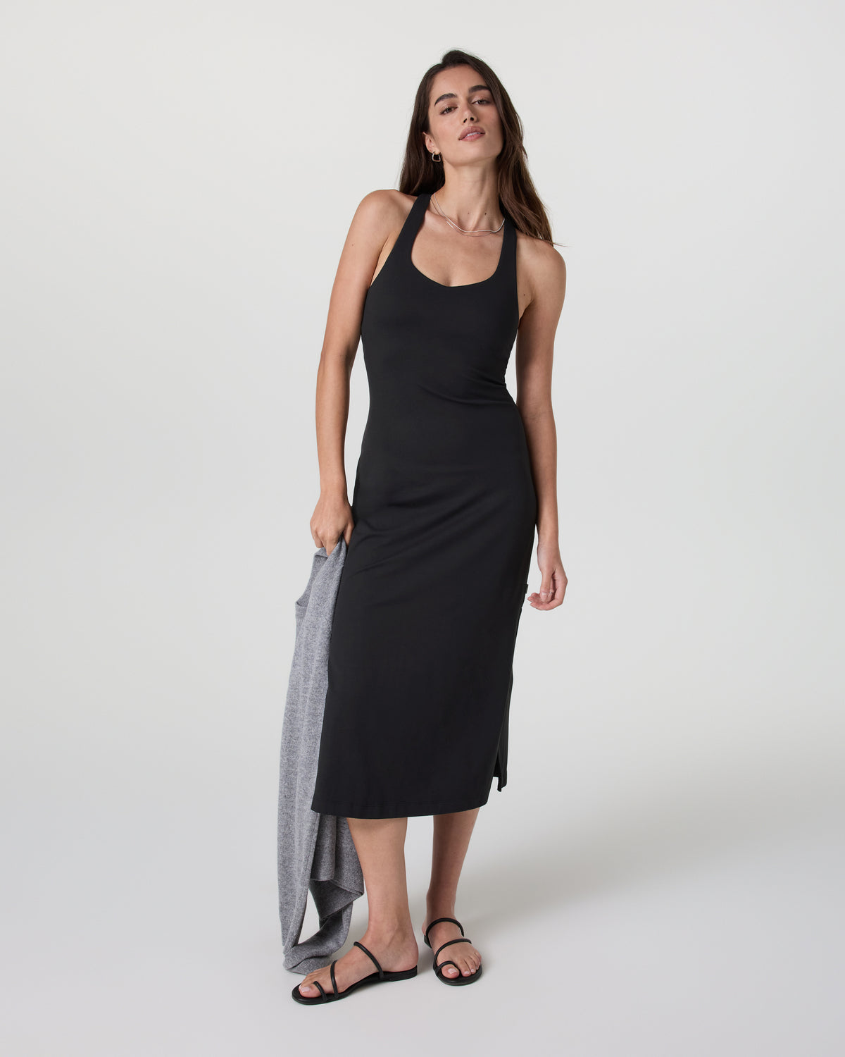 Halo Racerback Dress Solid Black - Image 4