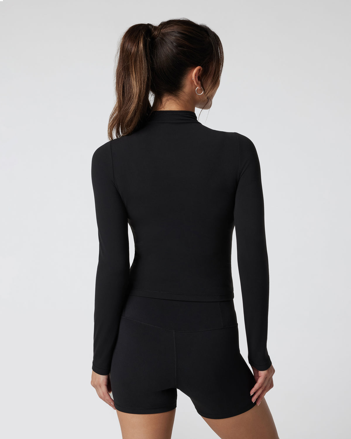 Vuori AllTheFeels Long Sleeve Mock Black - Image 3