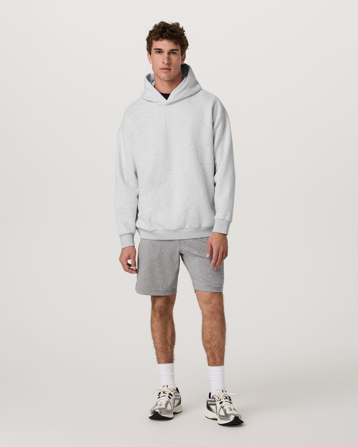Restore Oversized Hoodie Pale Grey Heather - Image 3