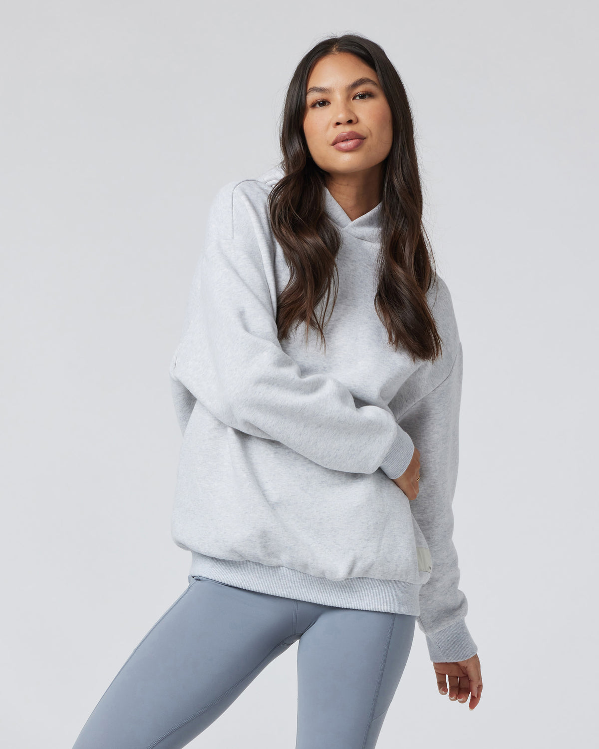 Restore Oversized Hoodie Pale Grey Heather - Image 4