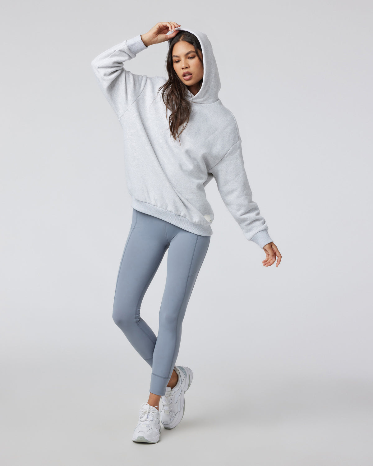 Restore Oversized Hoodie Pale Grey Heather - Image 5