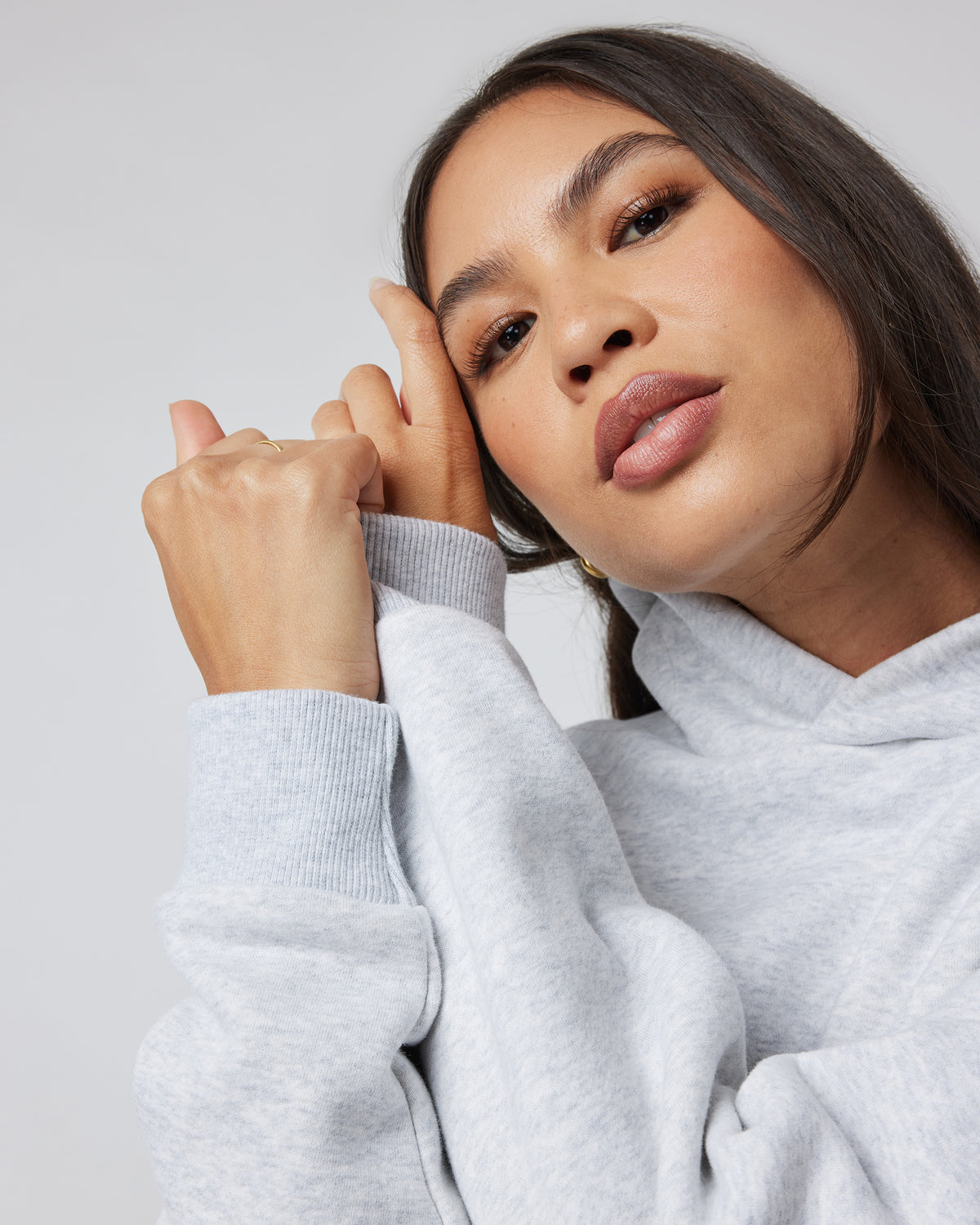 Restore Oversized Hoodie Pale Grey Heather - Image 6