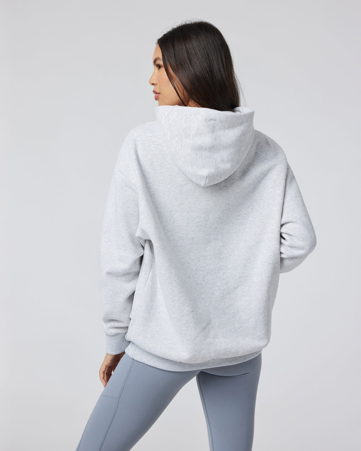 Restore Oversized Hoodie Pale Grey Heather - Image 7