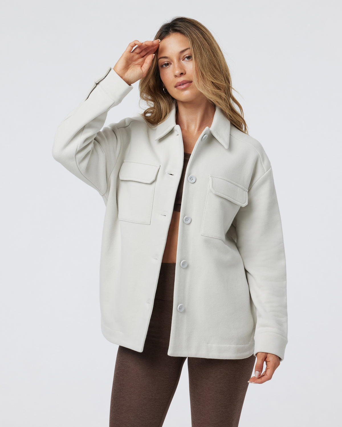 Restore Shirt Jacket Salt French Terry Shirt