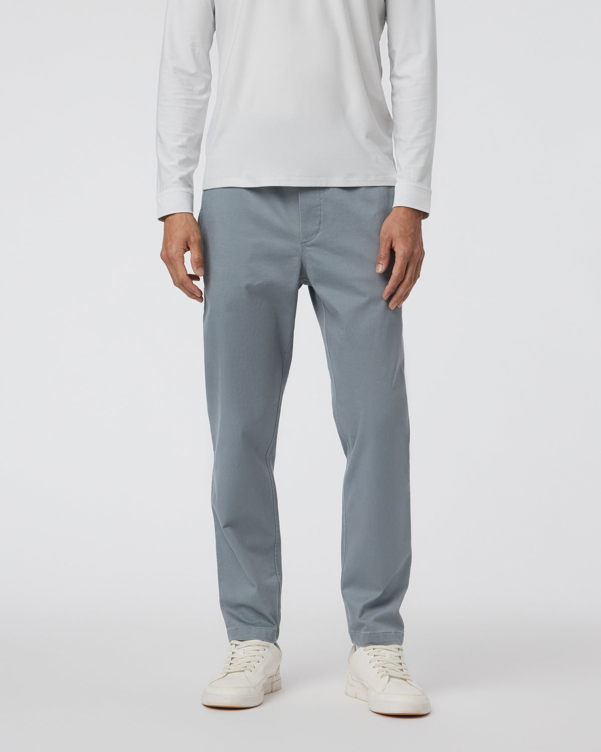 Fletcher Elastic Waist Pant Athletic Slim Fit 30" Dusty Blue