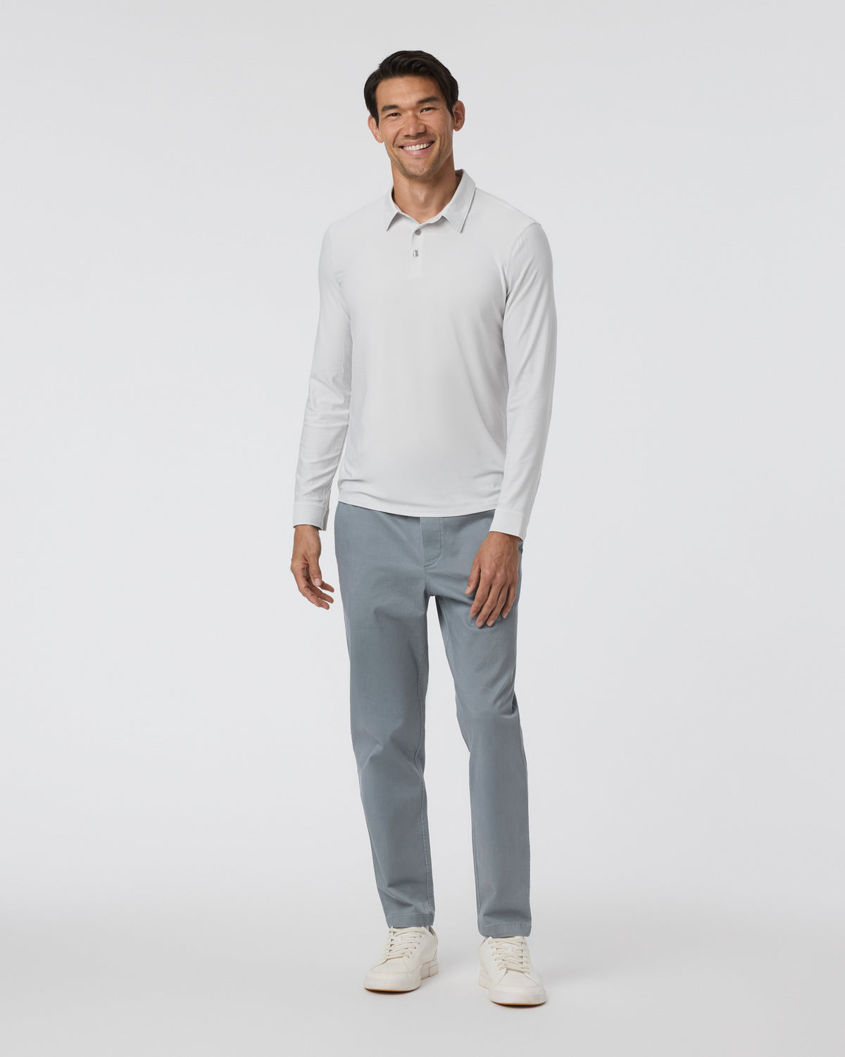 Fletcher Elastic Waist Pant Athletic Slim Fit 30" Dusty Blue - Image 5