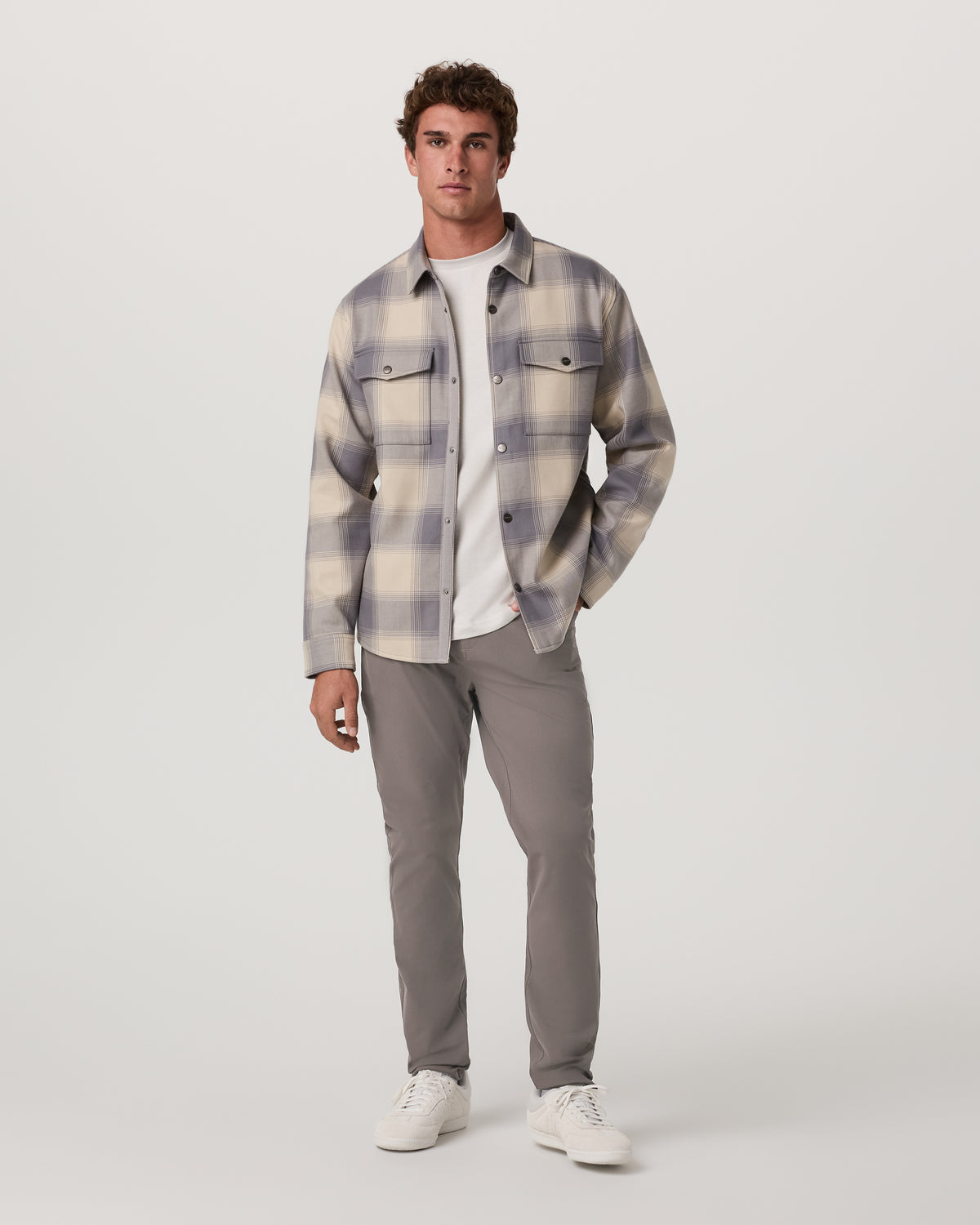Meta Pant Athletic Slim Fit 32" Warm Grey 5-Pocket Pants - Image 4