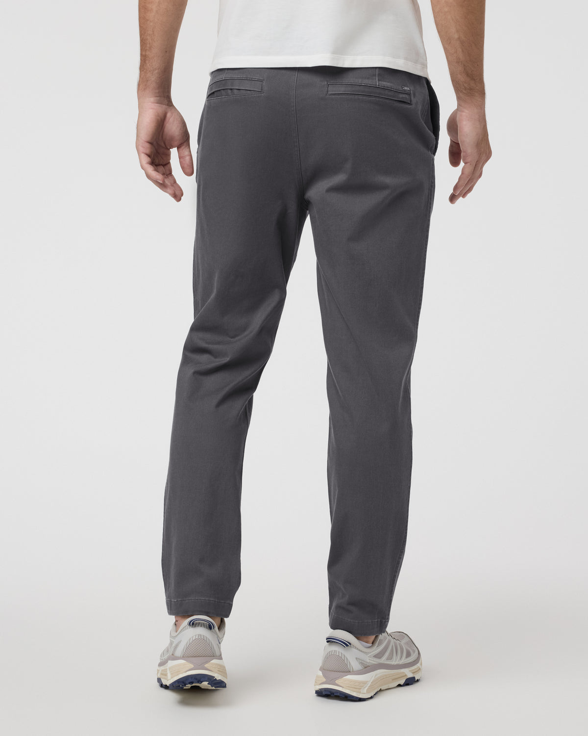 Fletcher Elastic Waist Pant Athletic Slim Fit 30" Dark Pewter - Image 3