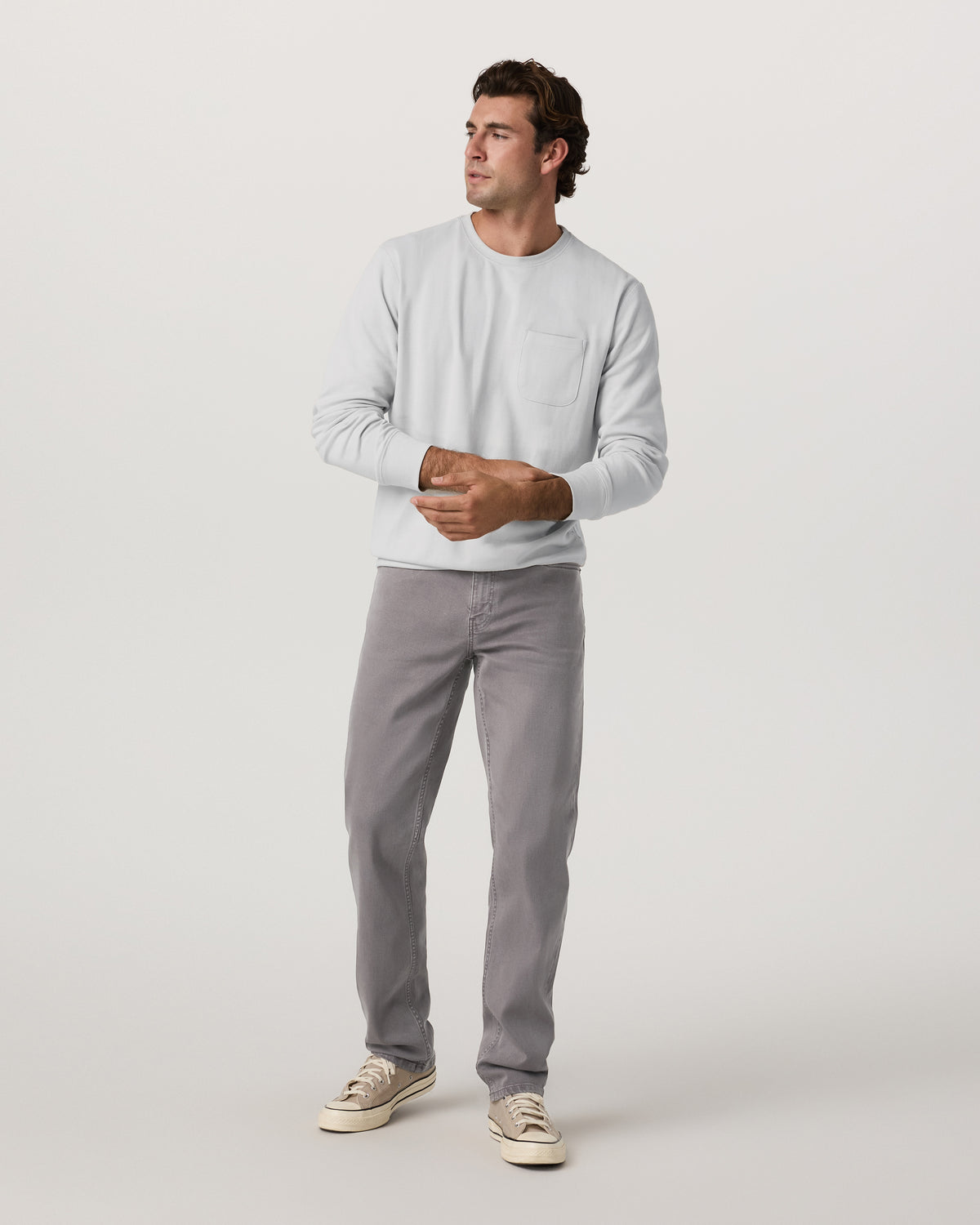 Benton Stretch Twill Pant Classic Fit 30" Cavern Grey Jeans - Image 4