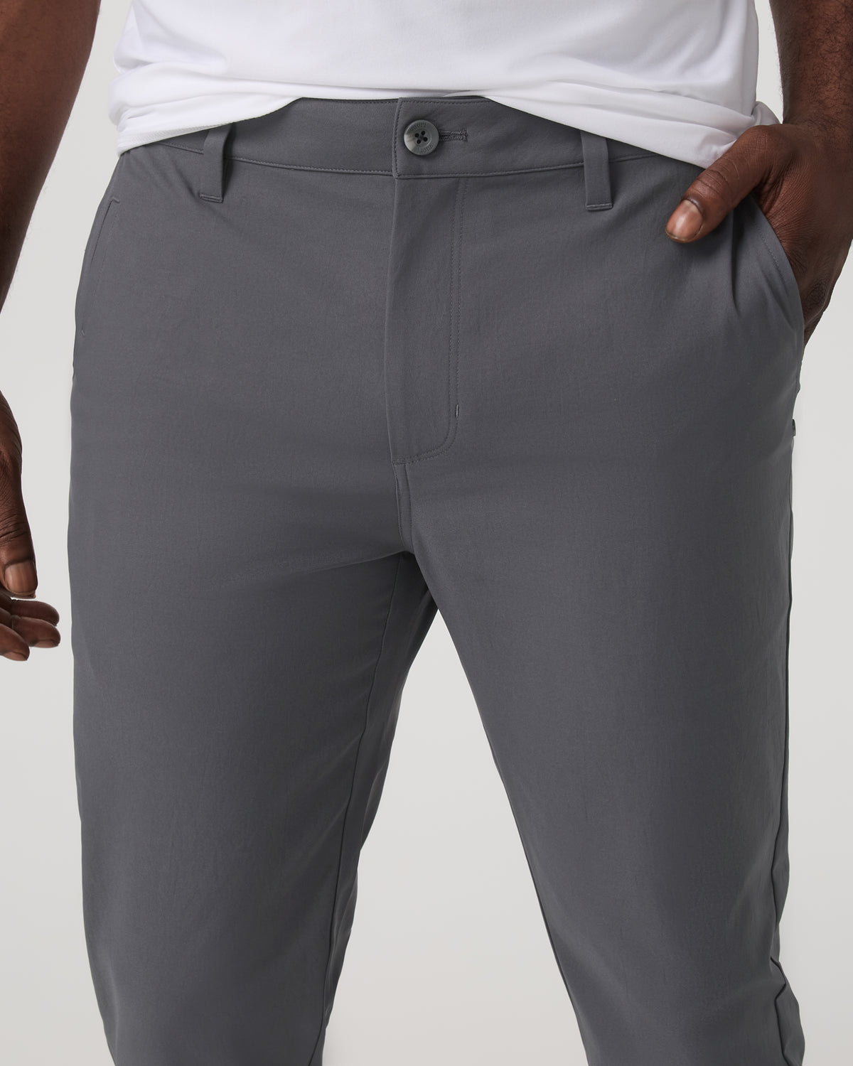 Cascade Tech Chino Pant 32" Men's Charcoal Chinos - Image 2