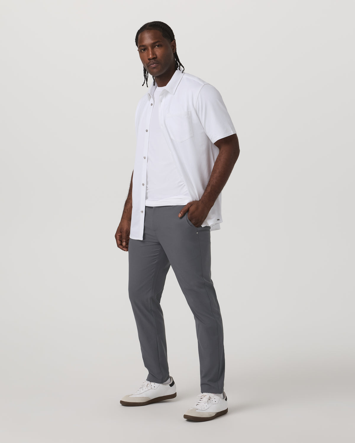 Cascade Tech Chino Pant 32" Men's Charcoal Chinos - Image 4