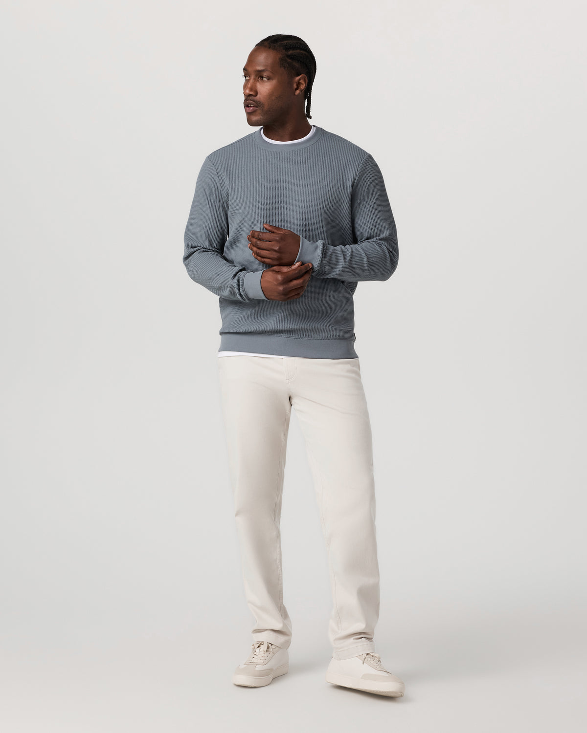 Fletcher Chino Pant Classic 32" Men's Oatmeal Chino Pants - Image 2